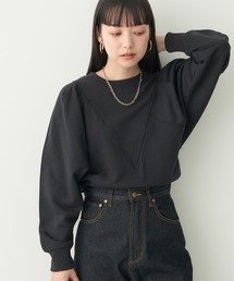 earth music&ecology | Vキリカエボリュームスリーブスウェット(Tシャツ/カットソー)