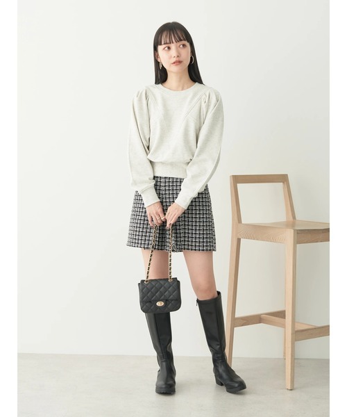 earth music&ecology(アースミュージックアンドエコロジー)の「Vキリカエボリュームスリーブスウェット(Tシャツ/カットソー・レディース・ブラック/ブルー/ホワイト系その他/ピンク系その他2・FREE)」の8枚目の写真