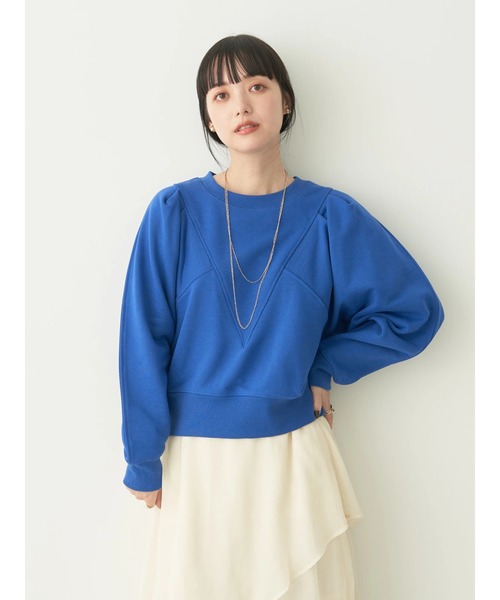 earth music&ecology(アースミュージックアンドエコロジー)の「Vキリカエボリュームスリーブスウェット(Tシャツ/カットソー・レディース・ブラック/ブルー/ホワイト系その他/ピンク系その他2・FREE)」の16枚目の写真