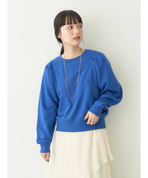 earth music&ecology(アースミュージックアンドエコロジー)の「Vキリカエボリュームスリーブスウェット(Tシャツ/カットソー・レディース・ブラック/ブルー/ホワイト系その他/ピンク系その他2・FREE)」の17枚目の写真