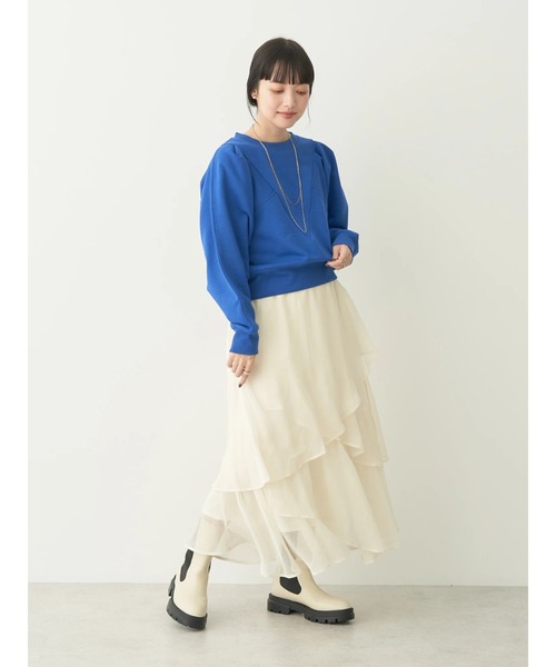 earth music&ecology(アースミュージックアンドエコロジー)の「Vキリカエボリュームスリーブスウェット(Tシャツ/カットソー・レディース・ブラック/ブルー/ホワイト系その他/ピンク系その他2・FREE)」の20枚目の写真