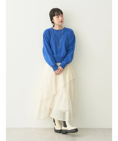 earth music&ecology(アースミュージックアンドエコロジー)の「Vキリカエボリュームスリーブスウェット(Tシャツ/カットソー・レディース・ブラック/ブルー/ホワイト系その他/ピンク系その他2・FREE)」の21枚目の写真