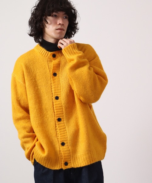 Bling Leads(ブリングリーズ)の「Bling Leads モヘアタッチクルー/NBIGカーデ(カーディガン/ボレロ・メンズ・ライトグレー/グリーン/マスタード/ブラック・XL/L/M)」の9枚目の写真