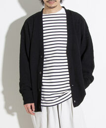 GLOSTER | 【GLOSTER/グロスター】カラーブークレ Vネック オーバーカーディガン ドロップショルダー(カーディガン/ボレロ)