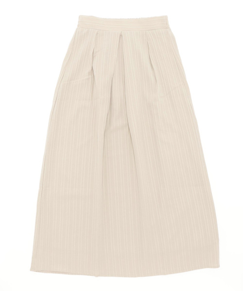 STYLEBLOCK（スタイルブロック）の「シャドーストライプフロントタックスカート（スカート・レディース・ホワイト/ブルー/ブラック/ライトベージュ・M）」の4枚目の写真