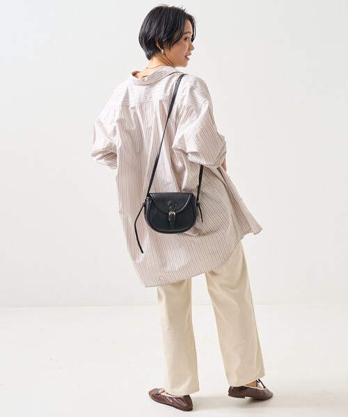 FREAK'S STORE（フリークスストア）の「TOWN CRAFT × FREAK'S STORE/タウンクラフト×フリークスストア　別注 ストライプシャツ（シャツ/ブラウス・レディース・サックスブルー/ピンク/ベージュ・ﾌﾘ-）」の5枚目の写真