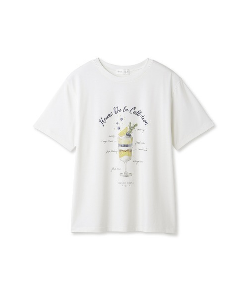 SNIDEL HOME（スナイデルホーム）の「パフェプリントTシャツ（ルームウェア/パジャマ・レディース・ピンク/ベージュ系その他/ホワイト・FREE）」の5枚目の写真