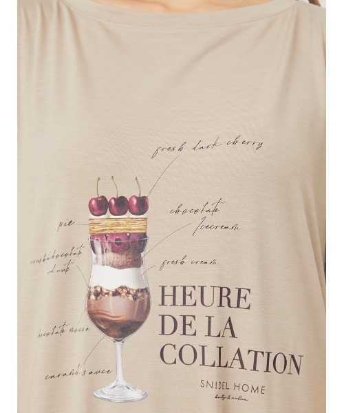 スナイデルホーム＊パフェプリントルームウェア上下セット(セットアップ SNIDEL HOME（スナイデルホーム）の「パフェプリントTシャツ
