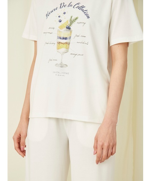 SNIDEL HOME（スナイデルホーム）の「パフェプリントTシャツ（ルームウェア/パジャマ・レディース・ピンク/ベージュ系その他/ホワイト・FREE）」の13枚目の写真