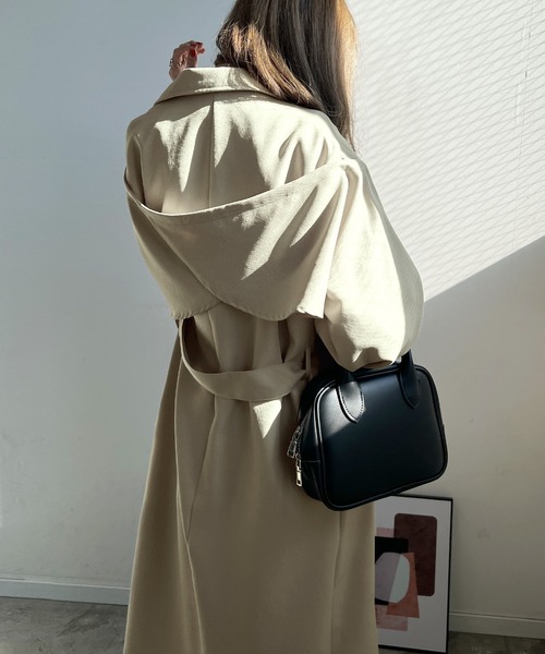 Futier land（フューティアランド）の「ボレロスリーブマルチアレンジトレンチコート（トレンチコート・レディース・ベージュ/ブラック/カーキ・MEDIUM）」の17枚目の写真