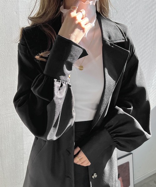 Futier land（フューティアランド）の「ボレロスリーブマルチアレンジトレンチコート（トレンチコート・レディース・ベージュ/ブラック/カーキ・MEDIUM）」の18枚目の写真