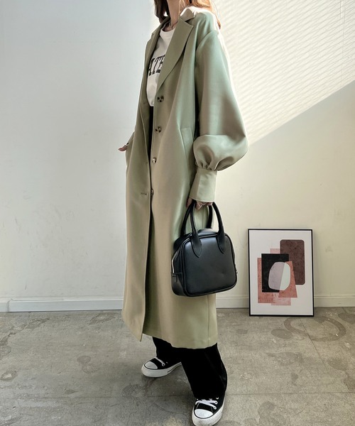 Futier land（フューティアランド）の「ボレロスリーブマルチアレンジトレンチコート（トレンチコート・レディース・ベージュ/ブラック/カーキ・MEDIUM）」の19枚目の写真