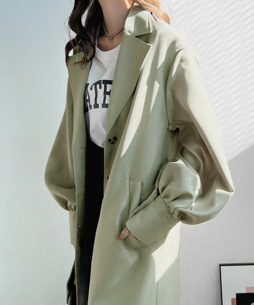 Futier land（フューティアランド）の「ボレロスリーブマルチアレンジトレンチコート（トレンチコート・レディース・ベージュ/ブラック/カーキ・MEDIUM）」の7枚目の写真