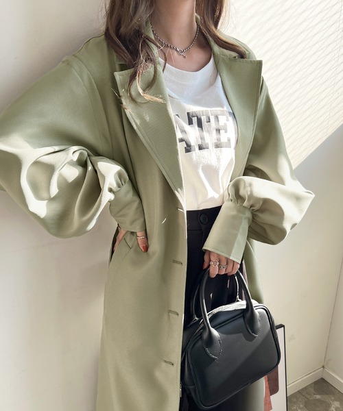 Futier land（フューティアランド）の「ボレロスリーブマルチアレンジトレンチコート（トレンチコート・レディース・ベージュ/ブラック/カーキ・MEDIUM）」の8枚目の写真