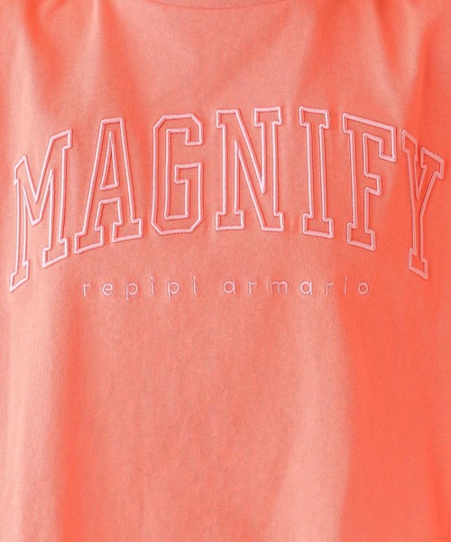 repipi armario（レピピ アルマリオ）の「カレッジロゴシシュウTシャツ（Tシャツ/カットソー・キッズ・ホワイト系その他/ホワイト系その他2/ブラック/グレー/グリーン/パープル/コーラル/ホワイト系その他3/ホワイト系その他4/ライム/ブルー/オレンジ系・SMALL/MEDIUM/LARGE）」の15枚目の写真