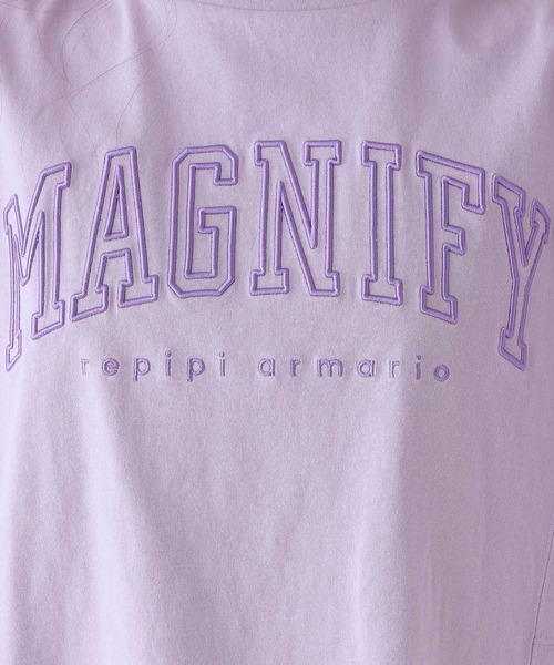 repipi armario（レピピ アルマリオ）の「カレッジロゴシシュウTシャツ（Tシャツ/カットソー・キッズ・ホワイト系その他/ホワイト系その他2/ブラック/グレー/グリーン/パープル/コーラル/ホワイト系その他3/ホワイト系その他4/ライム/ブルー/オレンジ系・SMALL/MEDIUM/LARGE）」の19枚目の写真