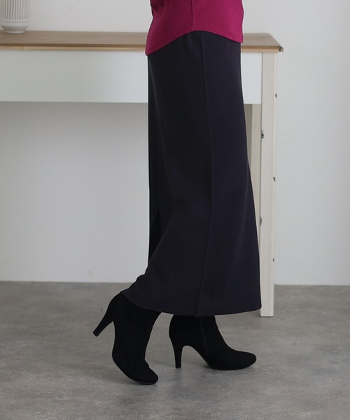 ElegChic（エレグシック）の「クレリック タイト ニット スカート （スカート・レディース・ブラック/グレイッシュベージュ/ネイビー・L/3L/5L）」の6枚目の写真