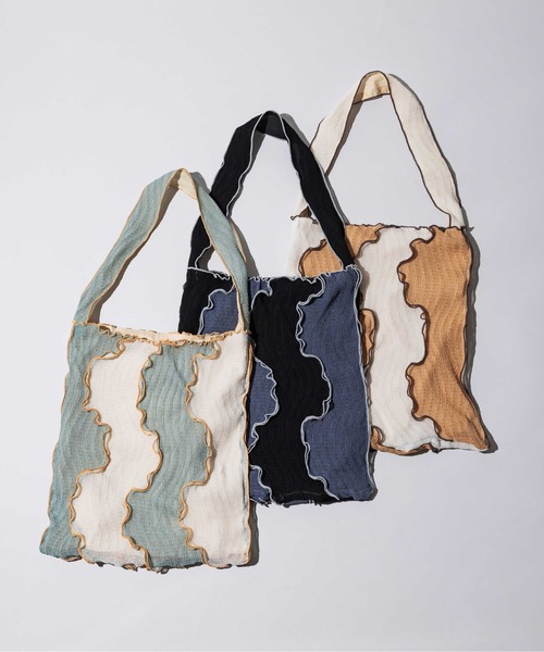 CONTROL FREAK / CTFK(コントロールフリーク)の「CONTROL FREAK(コントロールフリーク)シアーウェーブパッチトート(トートバッグ・レディース・ブラック/グリーン/オレンジ・FREE)」の10枚目の写真