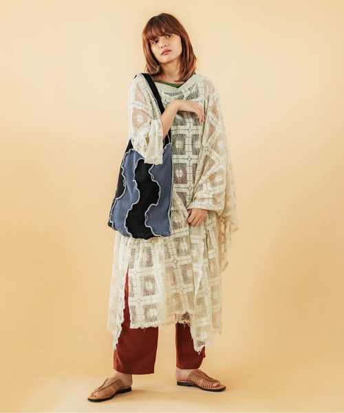 CONTROL FREAK / CTFK(コントロールフリーク)の「CONTROL FREAK(コントロールフリーク)シアーウェーブパッチトート(トートバッグ・レディース・ブラック/グリーン/オレンジ・FREE)」の14枚目の写真