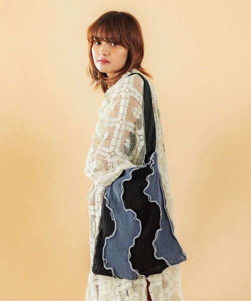 CONTROL FREAK / CTFK(コントロールフリーク)の「CONTROL FREAK(コントロールフリーク)シアーウェーブパッチトート(トートバッグ・レディース・ブラック/グリーン/オレンジ・FREE)」の11枚目の写真