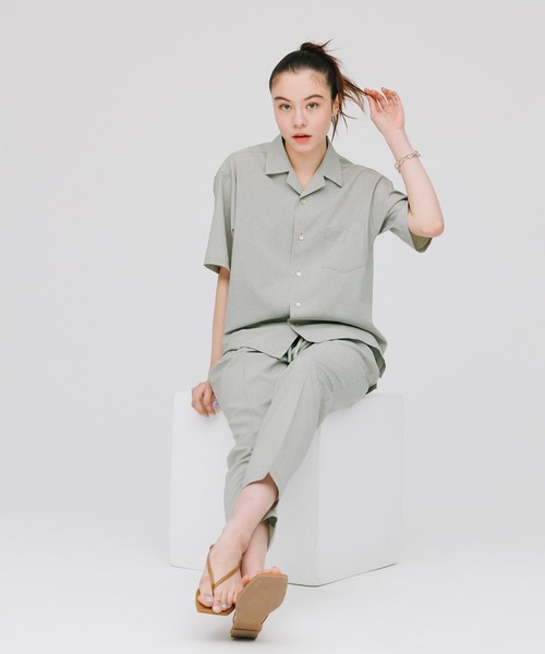 ADAM ET ROPE'(アダムエロペ)の「オープンカラーシャツ & イージーパンツ / 吸水速乾 / 接触冷感(セットアップ・メンズ・ブルー系その他/ブラック/オフホワイト/ダークグリーン/ブルー系その他4/ブルー系その他3/ベージュ系その他2/ブラウン/ライトグリーン・XL/L/S/M)」の17枚目の写真