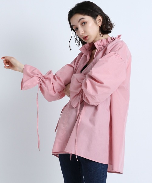 eL(エル)の「【eL】Gather Big Shirt/187213(シャツ/ブラウス・レディース・ブラック/オフホワイト/ピンク/グリーン・FREE)」の17枚目の写真