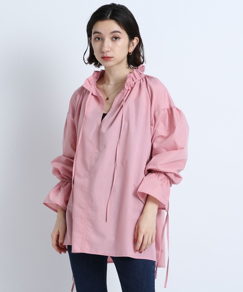 eL(エル)の「【eL】Gather Big Shirt/187213(シャツ/ブラウス・レディース・ブラック/オフホワイト/ピンク/グリーン・FREE)」の19枚目の写真