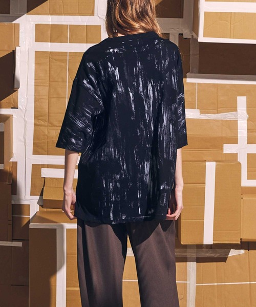 MAISON SPECIAL(メゾンスペシャル)の「《ユニセックスアイテム》ハンドプリントフローオーバーサイズクルーネックTシャツ【MAISON SPECIAL/メゾンスペシャル】(Tシャツ/カットソー・メンズ・ブラック/ホワイト・1/2/0)」の10枚目の写真