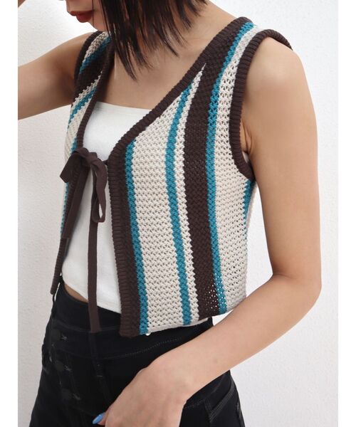 EMODA（エモダ）の「クロシェクロップベスト（ニット/セーター・レディース・その他1/その他/ブラック・FREE）」の11枚目の写真