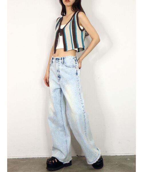 EMODA（エモダ）の「クロシェクロップベスト（ニット/セーター・レディース・その他1/その他/ブラック・FREE）」の4枚目の写真