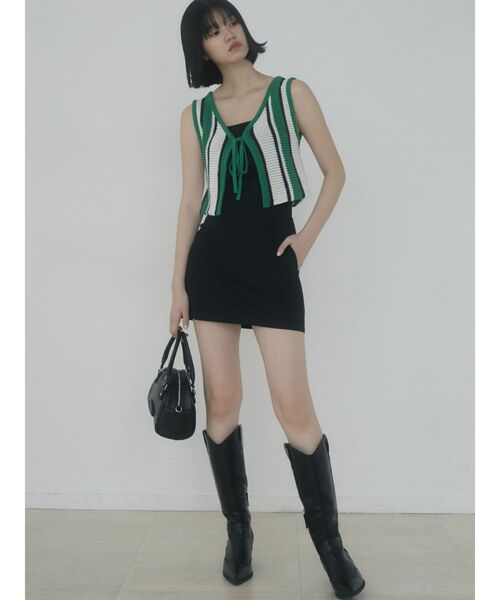 EMODA（エモダ）の「クロシェクロップベスト（ニット/セーター・レディース・その他1/その他/ブラック・FREE）」の10枚目の写真