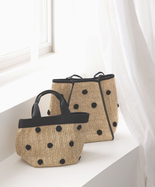 DONOBAN(ドノバン)の「ペーパー風パイピング細紐バッグ(トートバッグ・レディース・ベージュ系その他・ONESIZE)」の3枚目の写真