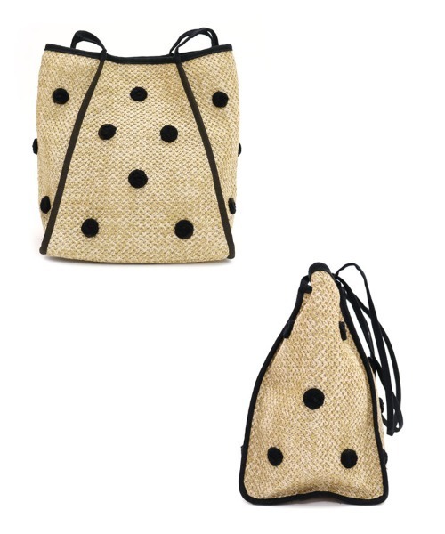 DONOBAN(ドノバン)の「ペーパー風パイピング細紐バッグ(トートバッグ・レディース・ベージュ系その他・ONESIZE)」の5枚目の写真