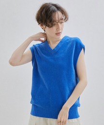 SALON adam et rope' | 【オーガニックコットン】VネックノースリーブT-CreamyCotton /クリーミーコットン-(Tシャツ/カットソー)