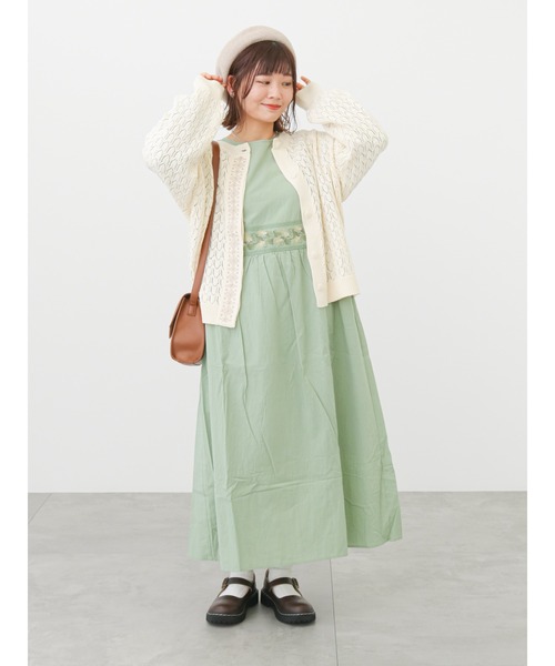 ehka sopo(エヘカソポ)の「【Maison SAJOU】刺繍カーディガン(カーディガン/ボレロ・レディース・ブラック/キナリ/ベージュ・フリ-)」の5枚目の写真