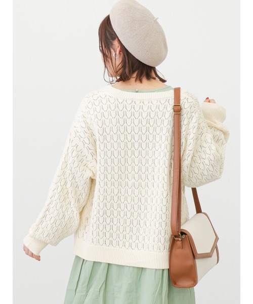 ehka sopo(エヘカソポ)の「【Maison SAJOU】刺繍カーディガン(カーディガン/ボレロ・レディース・ブラック/キナリ/ベージュ・フリ-)」の9枚目の写真