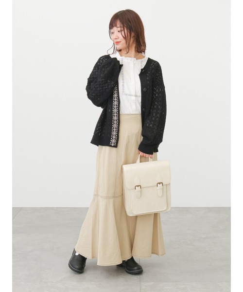 ehka sopo(エヘカソポ)の「【Maison SAJOU】刺繍カーディガン(カーディガン/ボレロ・レディース・ブラック/キナリ/ベージュ・フリ-)」の13枚目の写真