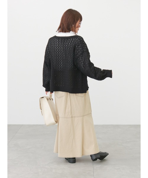 ehka sopo(エヘカソポ)の「【Maison SAJOU】刺繍カーディガン(カーディガン/ボレロ・レディース・ブラック/キナリ/ベージュ・フリ-)」の14枚目の写真