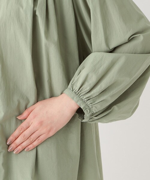 OPAQUE.CLIP（オペークドットクリップ）の「◆【大草直子さんコラボ】コットンギャザーブラウス セットアップ対応（シャツ/ブラウス・レディース・ライトグリーン/サンドベージュ/オレンジ・40/38/36）」の22枚目の写真