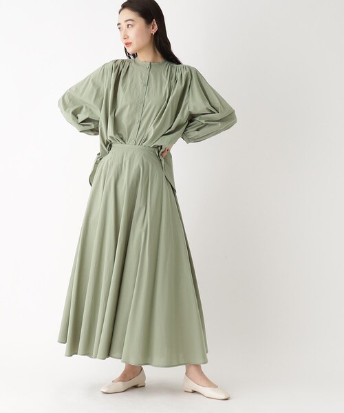 OPAQUE.CLIP（オペークドットクリップ）の「◆【大草直子さんコラボ】コットンギャザーブラウス セットアップ対応（シャツ/ブラウス・レディース・ライトグリーン/サンドベージュ/オレンジ・40/38/36）」の19枚目の写真