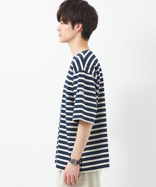 ORCIVAL（オーシバル）の「＜ORCIVAL＞スビンジャージ ボーダー クルーネック Tシャツ（Tシャツ/カットソー・メンズ・グレー/オフホワイト/ネイビー・4/3/5）」の5枚目の写真