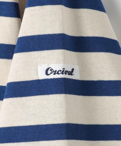 ORCIVAL（オーシバル）の「＜ORCIVAL＞スビンジャージ ボーダー クルーネック Tシャツ（Tシャツ/カットソー・メンズ・グレー/オフホワイト/ネイビー・4/3/5）」の12枚目の写真