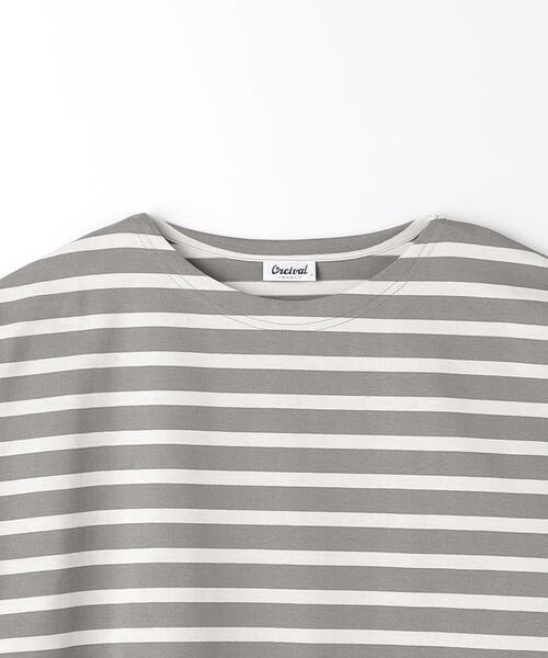 ORCIVAL（オーシバル）の「＜ORCIVAL＞スビンジャージ ボーダー クルーネック Tシャツ（Tシャツ/カットソー・メンズ・グレー/オフホワイト/ネイビー・4/3/5）」の16枚目の写真