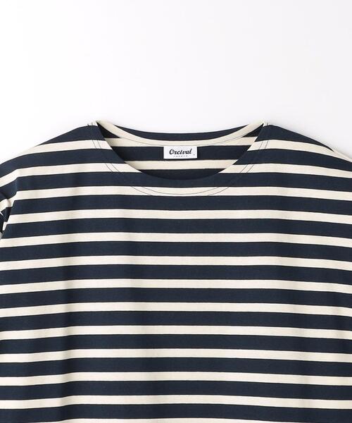 ORCIVAL（オーシバル）の「＜ORCIVAL＞スビンジャージ ボーダー クルーネック Tシャツ（Tシャツ/カットソー・メンズ・グレー/オフホワイト/ネイビー・4/3/5）」の20枚目の写真
