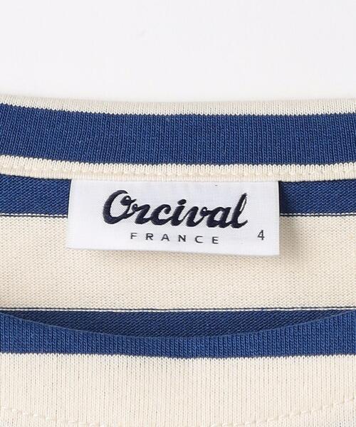 ORCIVAL（オーシバル）の「＜ORCIVAL＞スビンジャージ ボーダー クルーネック Tシャツ（Tシャツ/カットソー・メンズ・グレー/オフホワイト/ネイビー・4/3/5）」の18枚目の写真