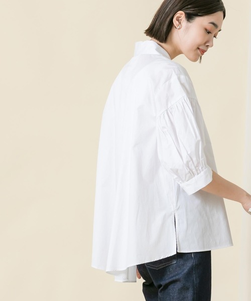 Gready Brilliant（グレディブリリアン）の「綿サテン切替ランタンＳＶブラウス（シャツ/ブラウス・レディース・ブラック/オフホワイト・38）」の8枚目の写真