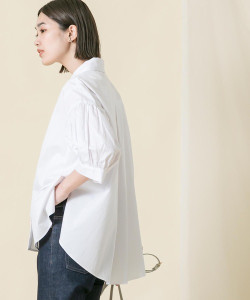 Gready Brilliant（グレディブリリアン）の「綿サテン切替ランタンＳＶブラウス（シャツ/ブラウス・レディース・ブラック/オフホワイト・38）」の10枚目の写真