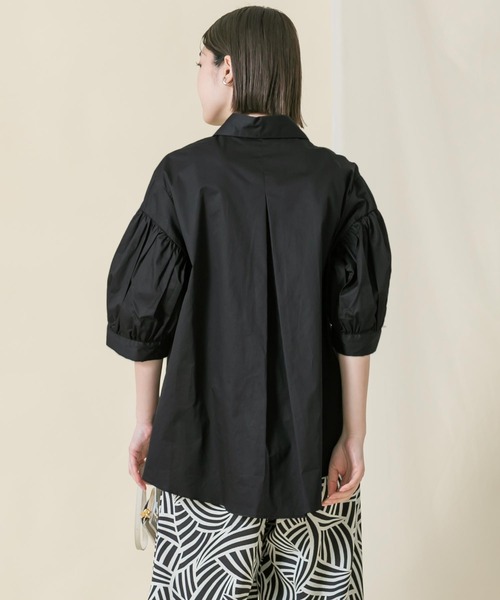 Gready Brilliant（グレディブリリアン）の「綿サテン切替ランタンＳＶブラウス（シャツ/ブラウス・レディース・ブラック/オフホワイト・38）」の17枚目の写真