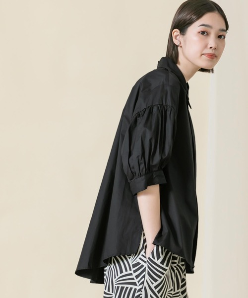 Gready Brilliant（グレディブリリアン）の「綿サテン切替ランタンＳＶブラウス（シャツ/ブラウス・レディース・ブラック/オフホワイト・38）」の18枚目の写真