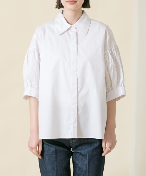 Gready Brilliant（グレディブリリアン）の「綿サテン切替ランタンＳＶブラウス（シャツ/ブラウス・レディース・ブラック/オフホワイト・38）」の19枚目の写真